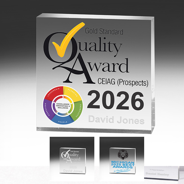 Mini Square Acrylic Paperweight - 2019S (Screen Print), 2019L (Laser)